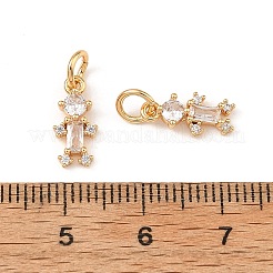 Ciondoli Shegrace in ottone con micro pavé di zirconi cubici trasparenti&nbsp;XGRQ64482-873G