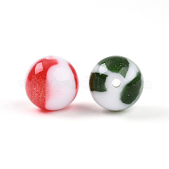 Двухцветные бусины из непрозрачной смолы X1-RESI-N042-16mm-16