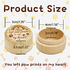 Буковая деревянная шкатулка с гравировкой «Мой первый локон» CON-WH0121-002