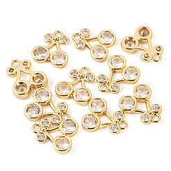 10шт латунные микропаве прозрачные кубические циркониевые подвески&nbsp;KK-TA0002-85