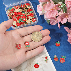 80шт 8 стиля подвески из сплава с эмалью&nbsp;ENAM-CA0001-90