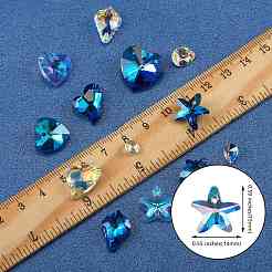 28pcs 14 Stil facettierte Glas Strass Charms&nbsp;RGLA-SZ0001-02