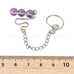 Anelli gemelli di gemme naturali&nbsp;RJEW-JR01072