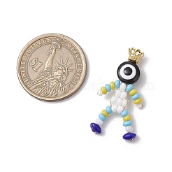 Подвески из стеклянных бусинок с краской для выпечки&nbsp;PALLOY-MZ00653-03