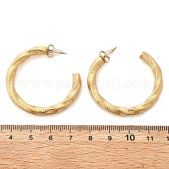 Серьги-гвоздики в форме буквы С из нержавеющей стали 304 EJEW-V016-09G-02