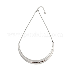 Collane a catena a serpente con ciondolo a forma di arco in acciaio inossidabile 304 per donna&nbsp;NJEW-B122-03P