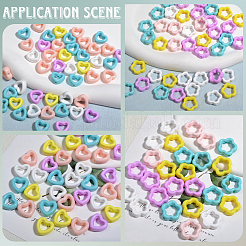 100шт. 2 стиля акриловых бусин в рамке&nbsp;OACR-SP0001-74