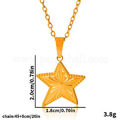 Женские ожерелья с подвеской в виде звезды из нержавеющей стали 304 KF3781-2
