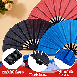 16 Stück 4-farbige Polyester-Fächer-Displaydekorationen&nbsp;DIY-GA0010-05