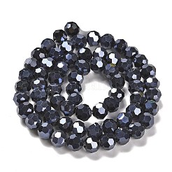 Гальванические непрозрачные стеклянные бусины&nbsp;EGLA-A035-P8mm-A18