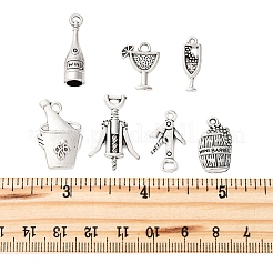 35 шт. 7 стиля подвески из сплава в тибетском стиле с винной тематикой&nbsp;TIBE-FP0001-10