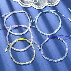 Bracciale da donna con perline intrecciate con semi di vetro&nbsp;BJEW-JB09657