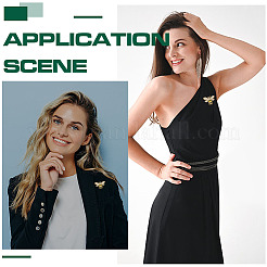 4шт. брошь из сплава стекла в виде пчел&nbsp;JEWB-ME0001-18