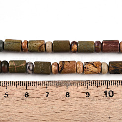 Нити бусин из натуральной яшмы пикассо/полихромной яшмы G-N346-03A-05