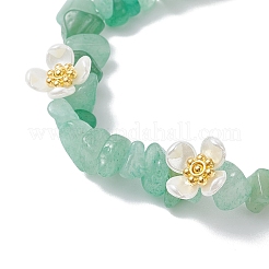 Bracelets extensibles en perles d'aventurine verte naturelle pour femmes&nbsp;BJEW-JB12315-01