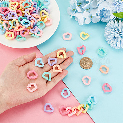 105 шт. 7-х цветные непрозрачные и прозрачные акриловые соединительные кольца&nbsp;OACR-PH0001-99