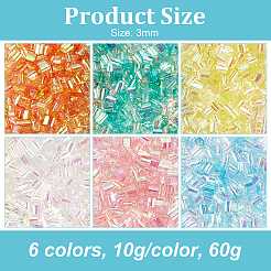 6 цвет съемные пластиковые бусины DIY-OC0012-57