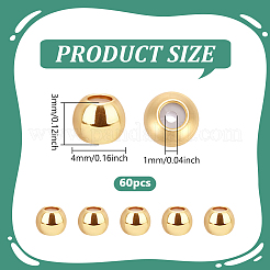 60 шт. Латунные бусины&nbsp;KK-PH0012-58G-03