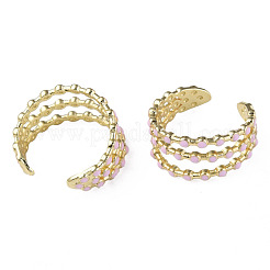 Эмалевое тройное открытое кольцо-манжета&nbsp;RJEW-N035-124C