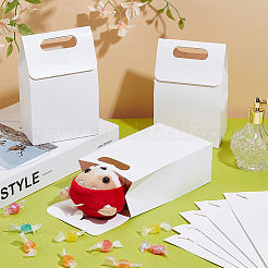 Прямоугольные бумажные подарочные пакеты с дырочной ручкой CON-WH0088-86B