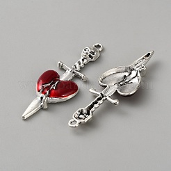 Grands pendentifs en alliage de zinc et émail de style gothique&nbsp;ENAM-WH0065-89B