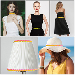 1 рулон полиэстеровой ленты с волнистой бахромой и пайетками&nbsp;OCOR-GF0005-72A