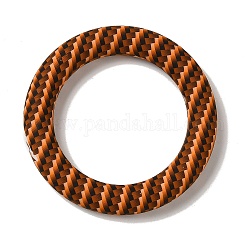 Perle di silicone, anello, sella marrone, 65x10mm, Foro: 3 mm