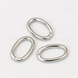 304 Stainless Steel Linking Rings, Oval, Stainless Steel Color, 10x6x1mm, 8x4mm inner diameter