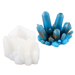 DIY Kristall Cluster Silikonformen, Gießformen aus Harz, für UV-Harz, Epoxidharz Schmuckherstellung, weiß, 72x96x72 mm, Innendurchmesser: 75x50 mm