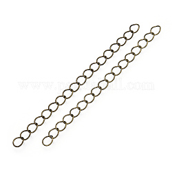 Удлинитель железной цепи, бордюрные цепи, без никеля , античная бронза, 70 мм, ссылка: 5~5.5x3.5~4x0.5 mm
