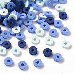 Manuell Polymer Ton Perlen, heishi Perlen, für DIY Schmuck Bastelbedarf, Disc / Flachrund, Medium türkis, 4.5x1.5 mm, Bohrung: 1.5 mm, ca. 2050 Stk. / 50 g
