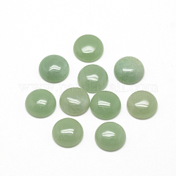 Естественный зеленый авантюрин кабошонов, полукруглые / купольные, 8x4 мм