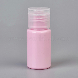 10mlマカロンカラーペットプラスチック空フリップキャップボトル  PPプラスチック蓋付き  旅行用液体化粧品サンプル保管用  ピンク  5.7x2.3cm  容量：10ml（0.34液量オンス）