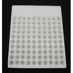 Contre les cartes de perles en plastique, blanc, pour compter 16mm 100 perles, 17x21.5x0.8 cm