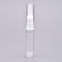 Bouteilles de Dewar en plastique transparent de 10 ml, flacons de tube de crème pour les yeux vides, clair, 12x1.9 cm, capacité: 10 ml