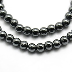 Grade AAA Magnetic Synthetic Hematite Round Bead Strands, 3mm, Hole: 0.7mm, about 133pcs/strand, 16 inch