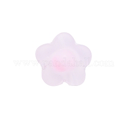 つや消し樹脂カボション  女性のためのネイルアートデコレーションアクセサリー  花  ピンク  16.5x17x9.5mm  穴：2.5mm