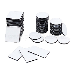 Pandahall elite spugna eva set di carta in schiuma, con retro biadesivo, quadrato e rettangolo e piatto rotondo, nero, 40x40x2mm, 180 pc / set