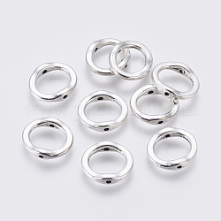 Tibetischem Stil Legierungskorn Rahmen, Ring, Antik Silber Farbe, Bleifrei und cadmium frei, 15x13x3.5 mm, Bohrung: 1.5 mm