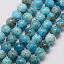 Chapelets de perles en apatite naturelle, ronde, 10mm, Trou: 1mm, Environ 40 pcs/chapelet, 15.7 pouce