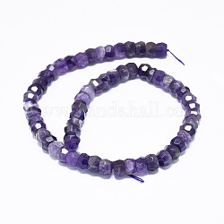 Natural Amethyst Beads Strands, Faceted, Rondelle, 12x6mm, Hole: 0.8mm, about 63~66pcs/strand, 15.7 inch(40cm)