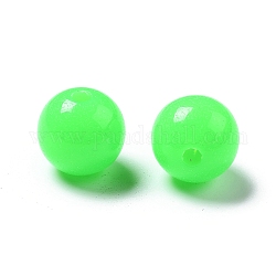Perline acrilico fluorescente, tondo, lime, 8mm, Foro: 1.5 mm