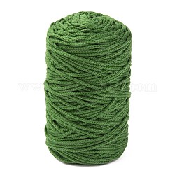 Hilos de hilo de algodón, para la artesanía diy, Envoltura de regalos y fabricación de joyas, verde lima, 3mm, aproximamente 150 m / rollo