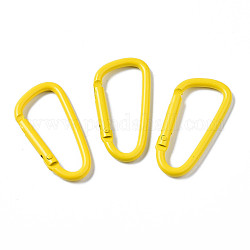 Алюминиевые пружинные кольца ворот, d форма, желтые, 46x24x4.5 мм, внутренний диаметр: 38.5x16 мм