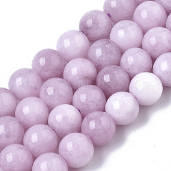 Chapelets de perles de quartz naturel, teints et chauffée, imitation couleur kunzite, ronde, Prune, 6mm, Trou: 1mm, Environ 61 pcs/chapelet, 14.96 pouce (38 cm)