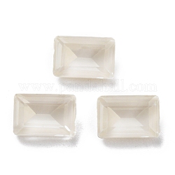 Cabujones de cristal de rhinestone, punta trasera y trasera plateada, facetados, Rectángulo, cristal, 6x4x2.5mm