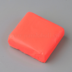 Umweltfreundliches Polymer Clay Spielzeug aus Fimo, kinder diy kunst bunte teig plastilin diy handwerk, für Lern- und Bildungsspielzeug, orange rot, 50~52x50~52x14~18 mm