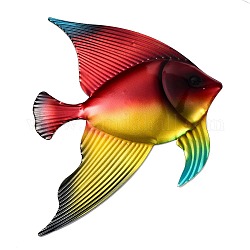 Iron Fish Hanging Wall Decorations, Colorful, 301x250x5mm, Hole: 11x16mm
