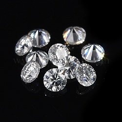 Cabujones de cristal con rhinestone, facetados, diamante, cristal, 1.4mm, aproximamente 84 unidades / bolsa