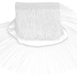 Garnitures en dentelle à franges en polyester de 10 mètre, ruban pompon, pour la couture et la décoration artisanale, blanc, 5-7/8 pouce (150 mm)